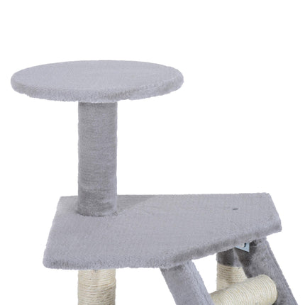 Cat Tree Kitten Scratching Post Climbing Activity Center 125cm - Grey