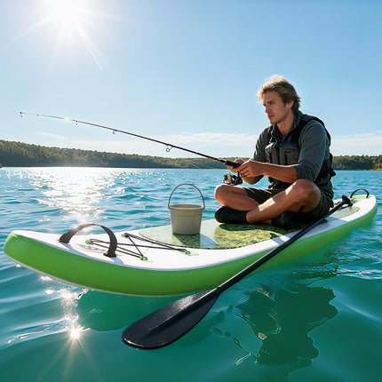 Inflatable Stand Up Paddle Board, 10' x 30" x 4", Non-Slip SUP, with ISUP Access