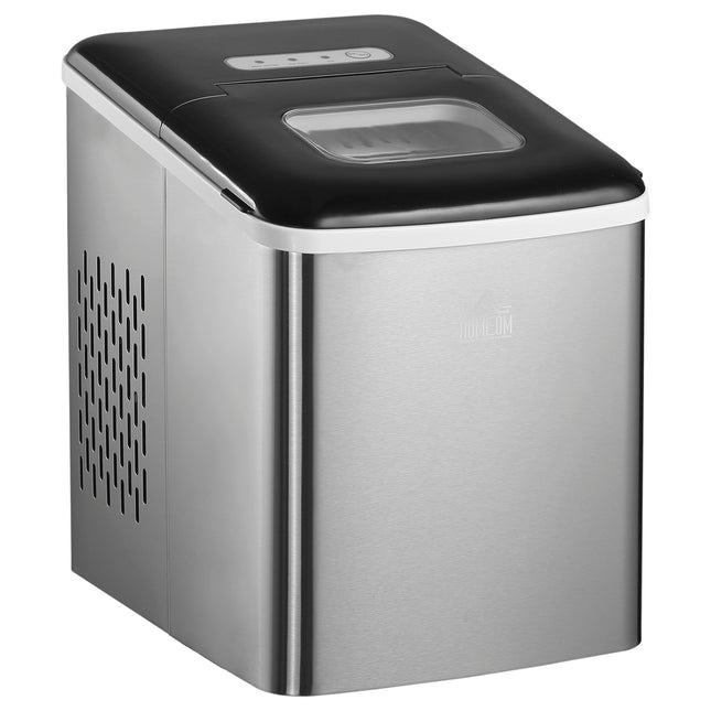 12kg Countertop Ice Maker Machine 24Hrs Stainless Steel - Black