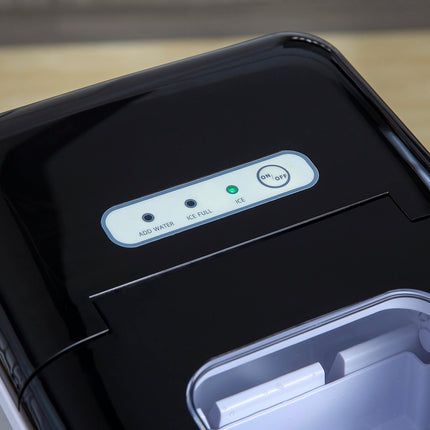 12kg Countertop Ice Maker Machine 24Hrs Stainless Steel - Black