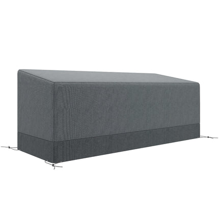 Rectangular 3 Seater Patio Sofa Furniture Cover 600D Oxford Fabric - Dark Grey