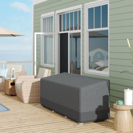 Rectangular 3 Seater Patio Sofa Furniture Cover 600D Oxford Fabric - Dark Grey