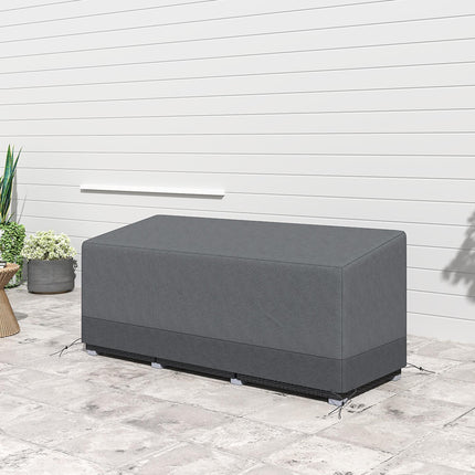 Rectangular 3 Seater Patio Sofa Furniture Cover 600D Oxford Fabric - Dark Grey