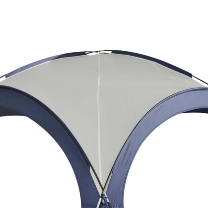 3.5 x 3.5M Outdoor Gazebo Tent Shelter with Fibreglass Poles - Cream and Blue