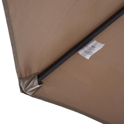 4.6m Double-Sided Patio Parasol with Crank Lift - Tan