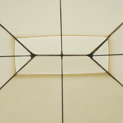 4 Metre x 3 Metre Metal Gazebo Set with Curtains - Beige