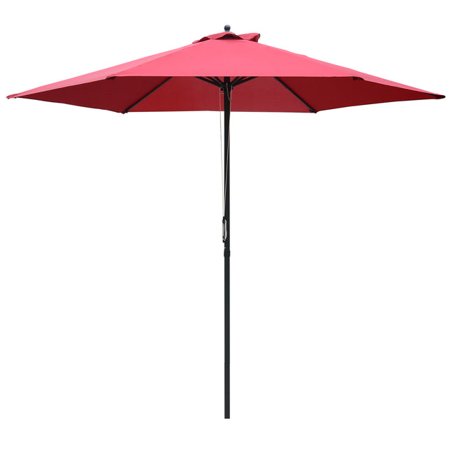2.8m Garden Parasol Umbrella, Round Outdoor Market Table Umbrella Sun Shade Cano