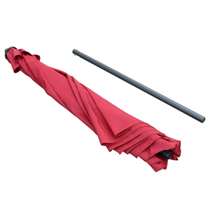 2.8m Garden Parasol Umbrella, Round Outdoor Market Table Umbrella Sun Shade Cano