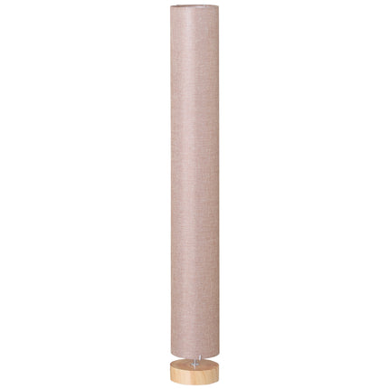Floor Lamp for Living Room, 120cm Modern Standing Lamp with Linen Shade and Wood