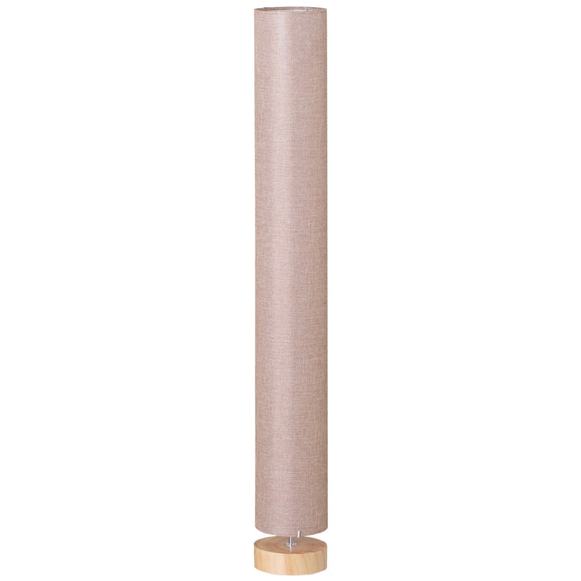 Floor Lamp for Living Room, 120cm Modern Standing Lamp with Linen Shade and Wood