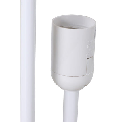 Floor Lamp for Living Room, 120cm Modern Standing Lamp with Linen Shade and Wood