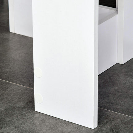 Space-Saving Folding Drop Leaf Dining Table for Small Spaces - White