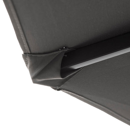 4.6m Double-Sided Garden Parasol with Cross Base Outdoor Patio Umbrella - Grey