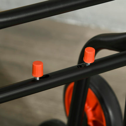 Steel Climbing Handling Trolley 6-Wheel Load Cart 150kg - Black & Red