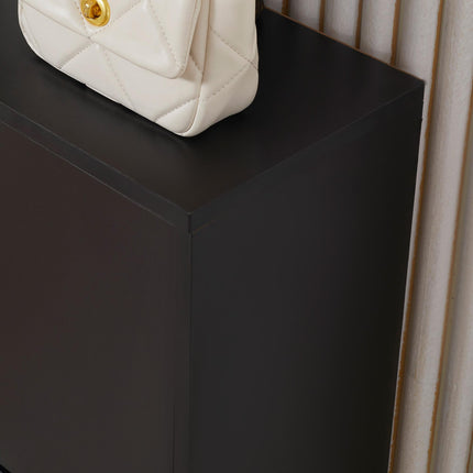 2-Tier Shoe Cabinet Storage Cupboard with Drawer and Adjustable Shelf Large Capacity - Black