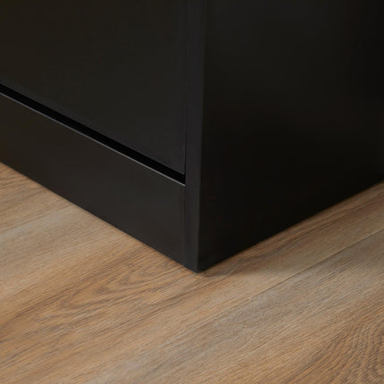 2-Tier Shoe Cabinet Storage Cupboard with Drawer and Adjustable Shelf Large Capacity - Black