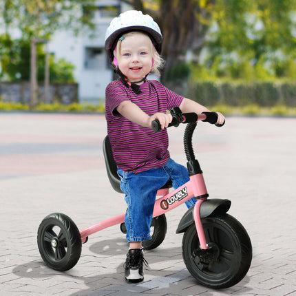 Ride On 3-Wheel Pedal Tricycle for Toddlers Over 18 Months - Pink