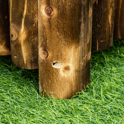 Raised Wooden Rectangular Flower Bed Planter Box 4 Feet - Natural Wood