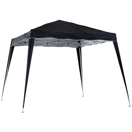 Pop-Up Tent 3x3x2.4 m with Steel Frame and UV Protection - Black