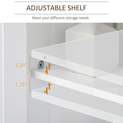 Space Saving Bathroom Sink Cabinet with Adjustable Shelf 60x30x60cm - White
