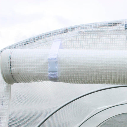 3 x 2m Walk-In Greenhouse Replacement Cover with Windows - White