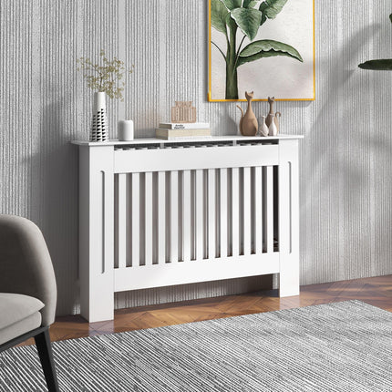 Minimalist Contemporary MDF Radiator Cover 112x81x19cm - White