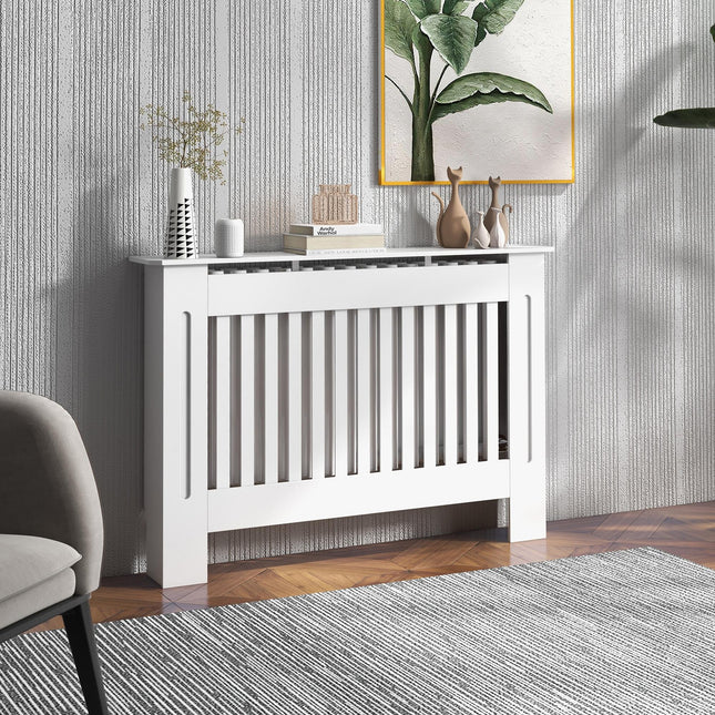 Minimalist Contemporary MDF Radiator Cover 112x81x19cm - White