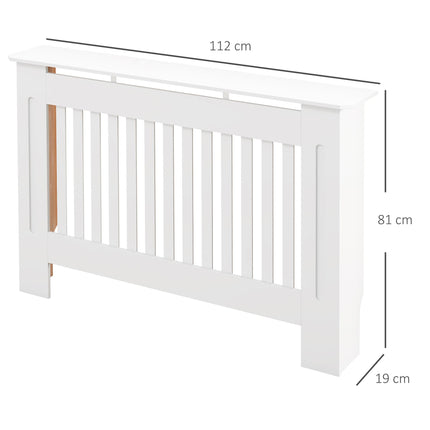 Minimalist Contemporary MDF Radiator Cover 112x81x19cm - White
