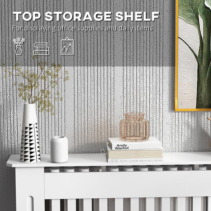 Minimalist Contemporary MDF Radiator Cover 112x81x19cm - White