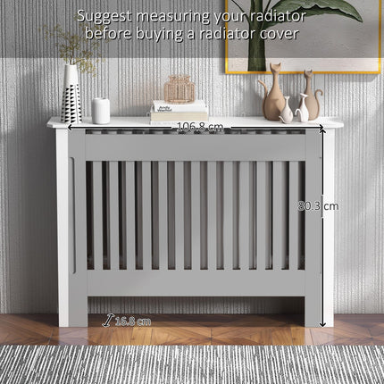 Minimalist Contemporary MDF Radiator Cover 112x81x19cm - White
