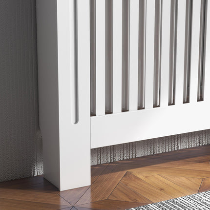 Minimalist Contemporary MDF Radiator Cover 112x81x19cm - White