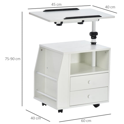 Functional Swivel Bedside Table End Table Side Table for Living Room Nightstand