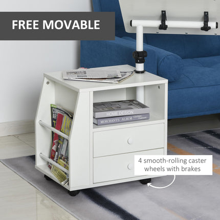 Functional Swivel Bedside Table End Table Side Table for Living Room Nightstand