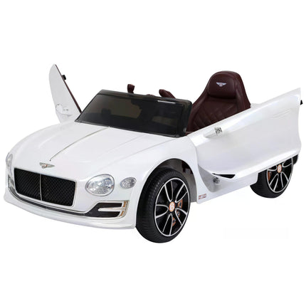 Bentley Licensed 12V Kids Electric Ride-On Car with LED Lights & MP3 Player - White