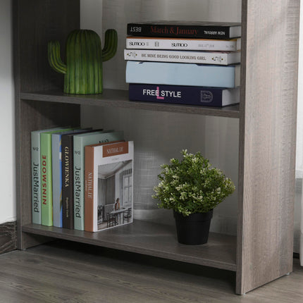 L-Shaped Corner Computer Desk with Shelves, Keyboard Tray, Drawer & CPU Stand - Grey