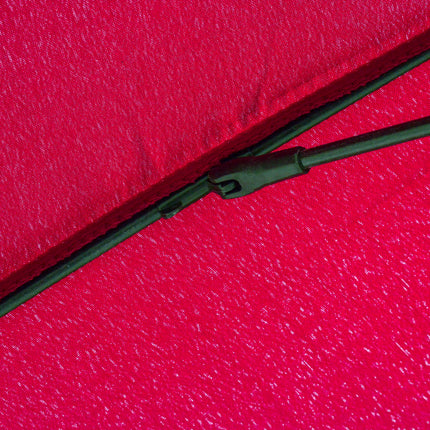 255cm Outdoor Patio Parasol with Tilt Crank and Fibreglass Ribs - Wine Red