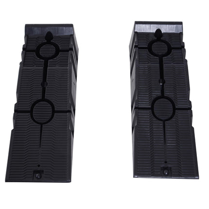 Heavy Duty 5 Ton Plastic Car Service Ramps 1 Pair for Garage Workshop - Black
