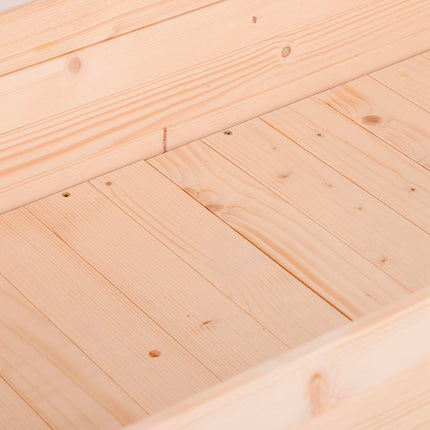 Rectangular Fir Wood Planter Box with Non-Woven Fabric Liner - Natural Wood