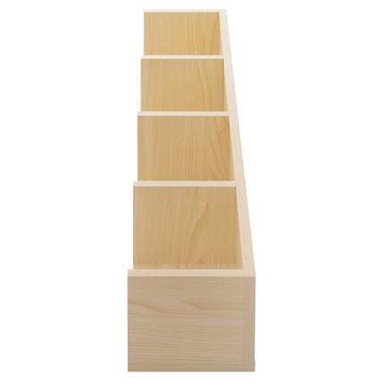 Wall Mount Media Storage Rack 84 CD 56 DVD Blu-ray 4-Cube Organizer Shelf - Natural Wood Colour
