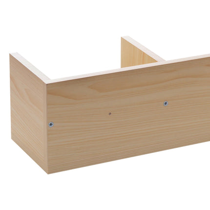 Wall Mount Media Storage Rack 84 CD 56 DVD Blu-ray 4-Cube Organizer Shelf - Natural Wood Colour
