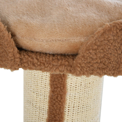 91cm Cat Tree Kitten Activity Center with Sisal Scratching Post and Lamb Cashmere Perch - Brown