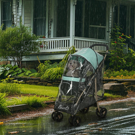Oxfoad Small & Miniature Dog Pet Stroller with Rain Cover - Green