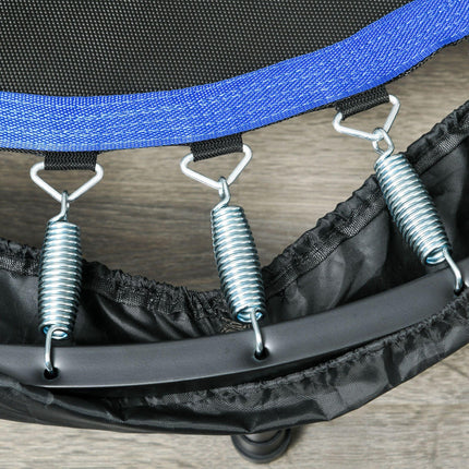 40" Foldable Mini Fitness Trampoline with Adjustable Foam Handle - Blue