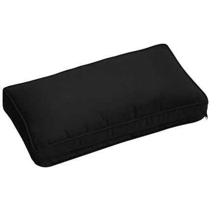 Garden Rattan Sofa Cushion Covers Replacement Set with Polyester Zip Covers - Black