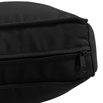 Garden Rattan Sofa Cushion Covers Replacement Set with Polyester Zip Covers - Black