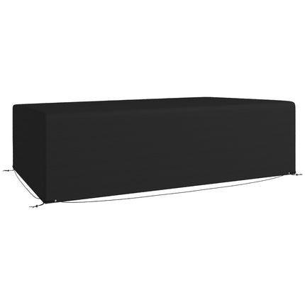 600D Oxford Waterproof Outdoor Garden Furniture Cover for Rectangular Sofa Table Set 245x165x66 cm - Black