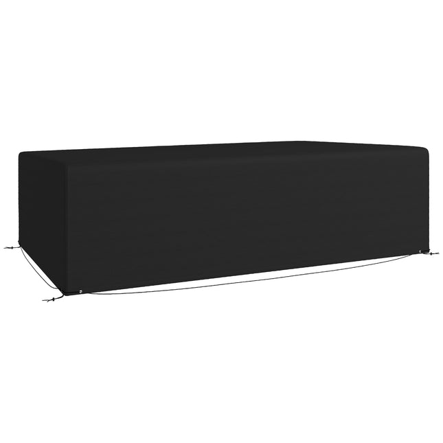 600D Oxford Waterproof Outdoor Garden Furniture Cover for Rectangular Sofa Table Set 245x165x66 cm - Black