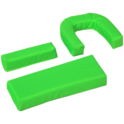 Outdoor Foldable Sun Lounger Set of 2 with 4-Level Adjustable Backrest, Pillow & Reading Hole - Green
