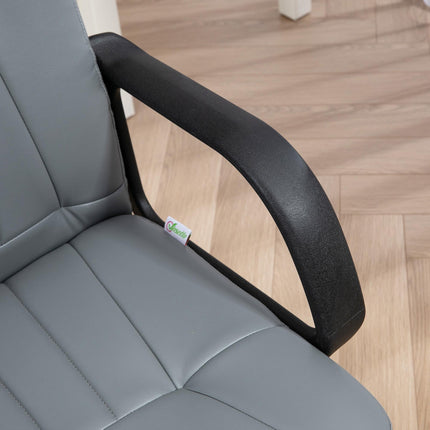 Swivel Executive PU Leather Office Desk Chair with 360° Swivel - Grey