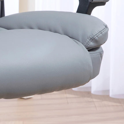 Mid Back Executive Office Chair with Adjustable Height and Swivel Wheels - Light Grey